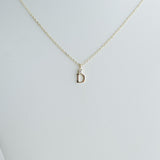 sterling silver initial necklace, high quality