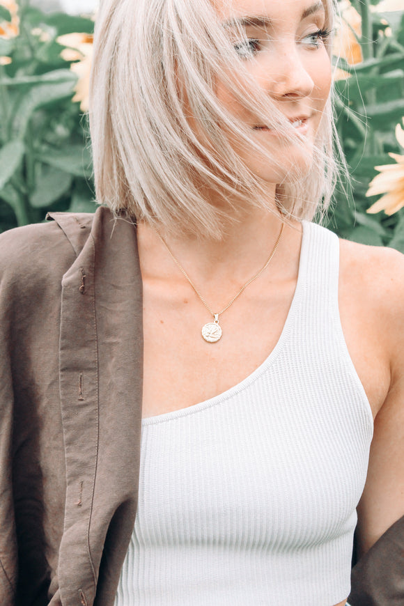 Floating Heart Water Lily Necklace