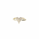 Pave Heart Adjustable Ring