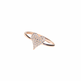 Pave Heart Adjustable Ring
